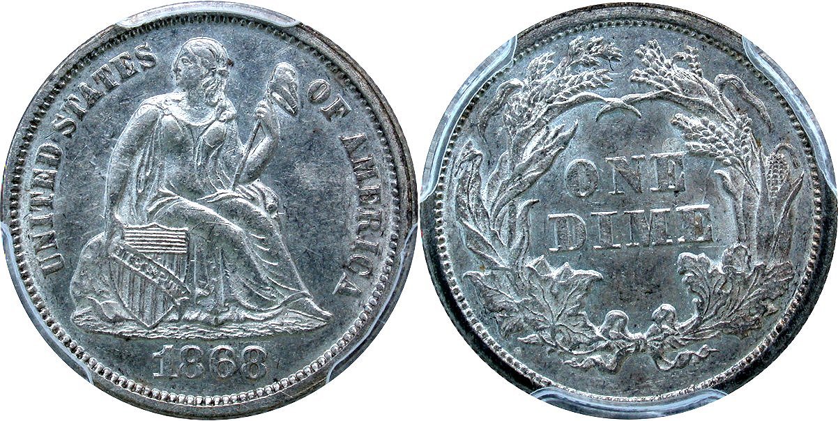Seated 10C 1868