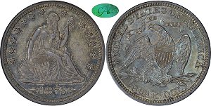 GFRC Open Set Registry - Pikes Peak 1873 Seated With Arrows 25C