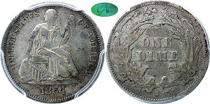 GFRC Open Set Registry - Civil War 1864 Seated  10C