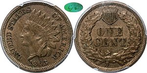 GFRC Open Set Registry - Civil War 1863 Early Copper Indian 1C