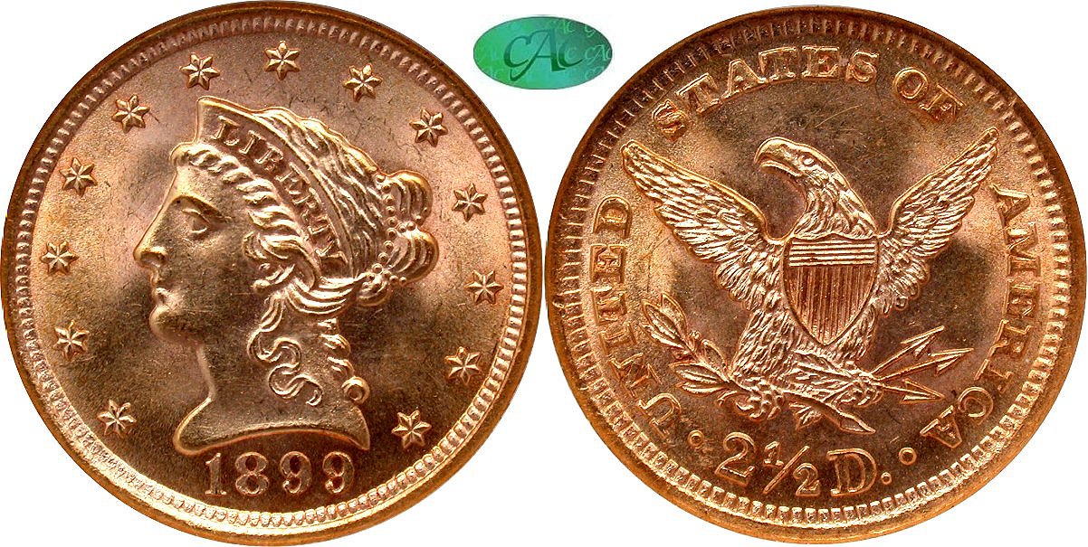 Gold G$2.5 1899