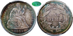 GFRC Open Set Registry - Copper Harbor 1862 Seated  10C