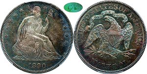 GFRC Open Set Registry - Oregon Beaver 1890 Seated  50C