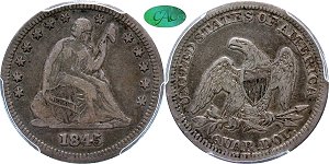 GFRC Open Set Registry - Wild and Wonderful in WV 1845 Seated  25C