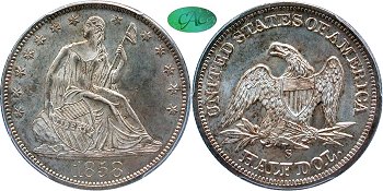 GFRC Open Set Registry - Newtown 1858 Seated  50C