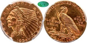 GFRC Open Set Registry - Scenic Lakeview 1925 Gold Indian G$2.5