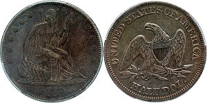 GFRC Open Set Registry - Badger Mountain 1857 Seated  50C