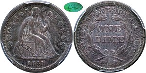 GFRC Open Set Registry - Piedmont 1840 Seated With Drapery 10C