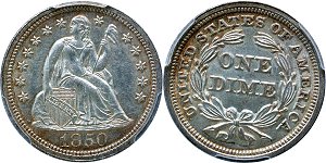 GFRC Open Set Registry - Piedmont 1850 Seated  10C