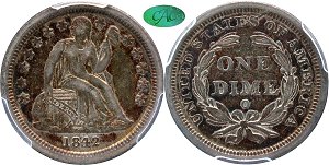 GFRC Open Set Registry - Dale Miller 1842 Seated  10C