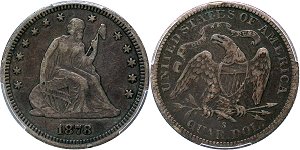 GFRC Open Set Registry - BIG BLUE 1878 Seated  25C