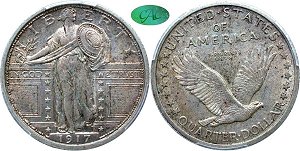 GFRC Open Set Registry - Dale Miller 1916-1917 Standing Liberty Type 1 25C