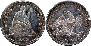 GFRC Open Set Registry - RCA 1864 Seated  25C