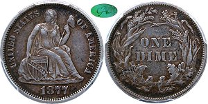 GFRC Open Set Registry - Dale Miller 1877 Seated  10C