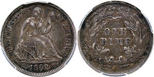 GFRC Open Set Registry - David Miller 1862 Seated  10C