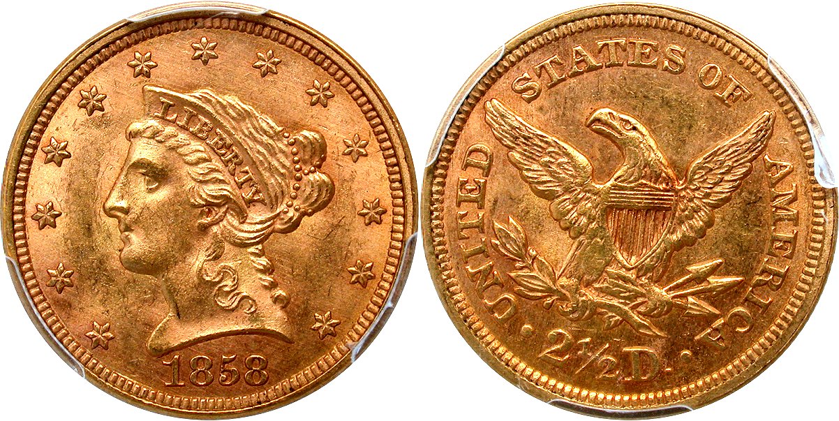 Gold G$2.5 1858