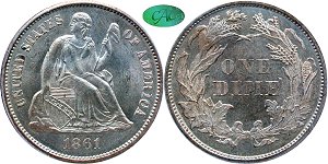 GFRC Open Set Registry - Copper Harbor 1861 Seated  10C