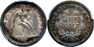 GFRC Open Set Registry - Piedmont 1841 Seated  10C