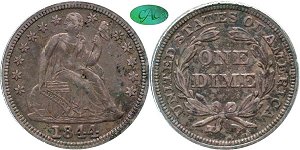 GFRC Open Set Registry - Piedmont 1844 Seated  10C