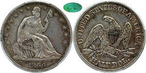 GFRC Open Set Registry - Pikes Peak 1860 Seated  50C