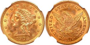 GFRC Open Set Registry - Piedmont 1840 - 1907 Gold Liberty G$2.5