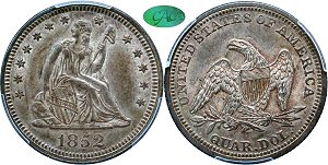 GFRC Open Set Registry - MIKE VERHULST 1852 Seated  25C