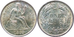 GFRC Open Set Registry - Forest Hill 1869 Seated  10C