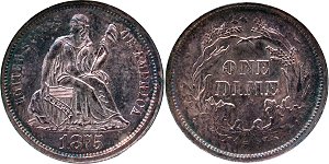 GFRC Open Set Registry - Piedmont 1875 Seated  10C