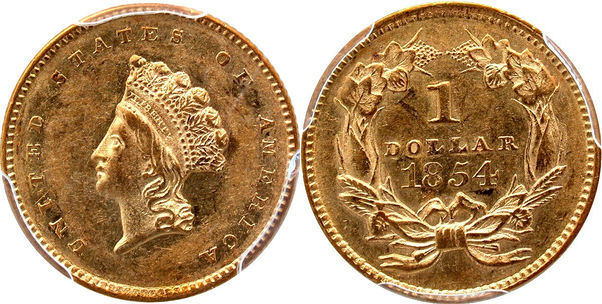 Gold G$1 1854