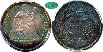 GFRC Open Set Registry - Tenafly 1876 Seated  10C