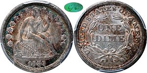 GFRC Open Set Registry - Piedmont 1859 Seated  10C