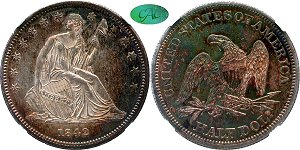 GFRC Open Set Registry - Greene 1842 Seated  50C