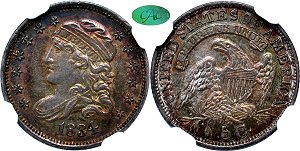 GFRC Open Set Registry - Herms Halves 1834 Capped Bust  5C