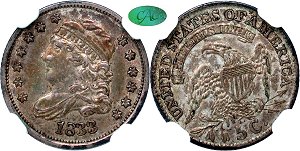 GFRC Open Set Registry - Herms Halves 1833 Capped Bust  5C