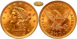 GFRC Open Set Registry - Matthew Yamatin 1840 - 1907 Gold Liberty G$2.5