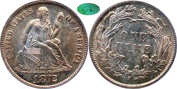 GFRC Open Set Registry - Gerry Fortin 1872 Seated  10C