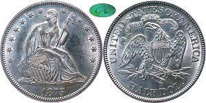 GFRC Open Set Registry - Pikes Peak 1875 Seated  50C