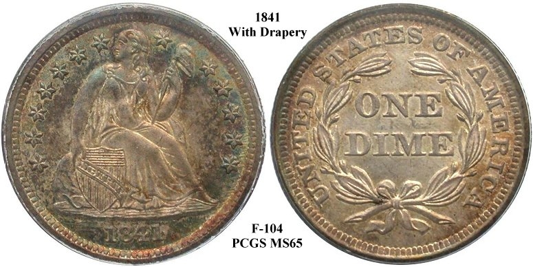 GFRC Open Set Registry - Gerry Fortin 1841 Seated  10C