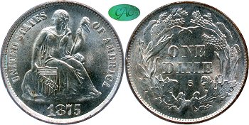 GFRC Open Set Registry - Gerry Fortin 1875 Seated In Wreath 10C