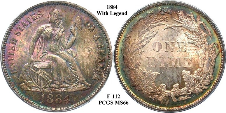 GFRC Open Set Registry - Gerry Fortin 1884 Seated  10C