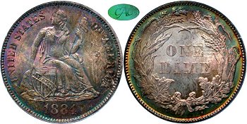 GFRC Open Set Registry - Gerry Fortin 1884 Seated  10C