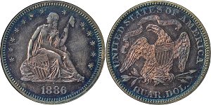 GFRC Open Set Registry - BIG BLUE 1886 Seated  25C