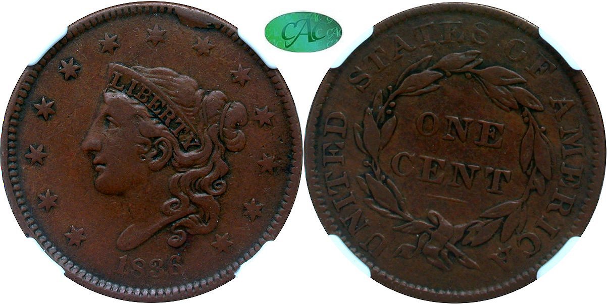 Early Copper 1C 1836