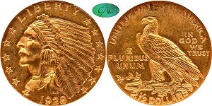 GFRC Open Set Registry - Alexandria 1928 Gold Indian G$2.5
