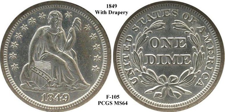 GFRC Open Set Registry - Gerry Fortin 1849 Seated  10C