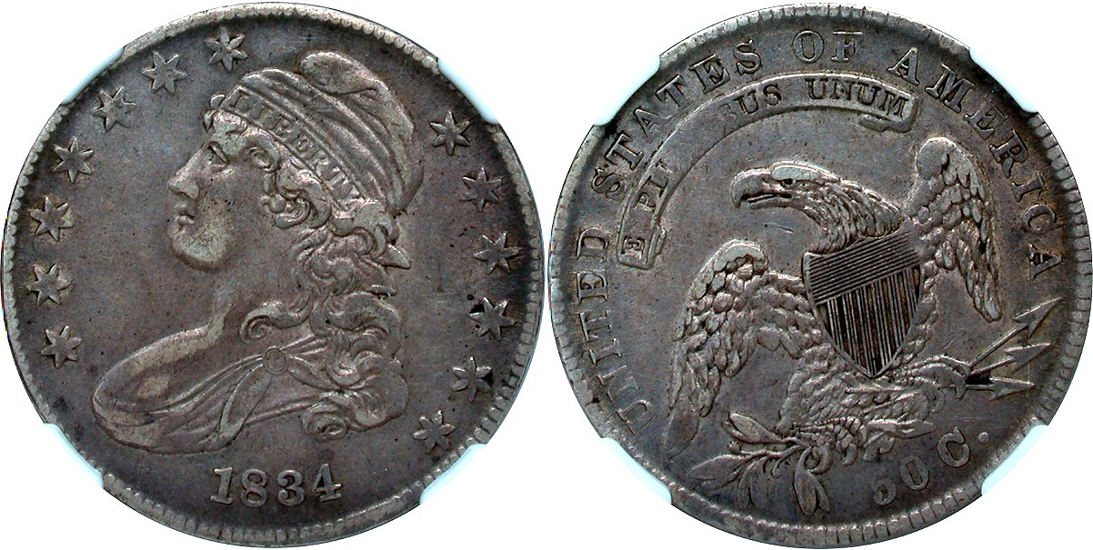 Capped Bust 50C 1834