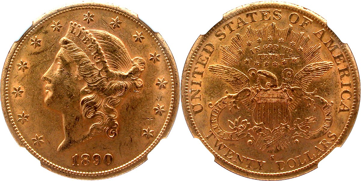 Gold G$20 1890S