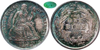 GFRC Open Set Registry - Gerry Fortin 1875 Seated In Wreath 10C