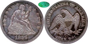 GFRC Open Set Registry - Tenafly 1856 Seated  25C