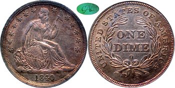 GFRC Open Set Registry - Gerry Fortin 1840 Seated No Drapery 10C